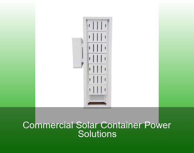 Commercial Solar Container Power Solutions